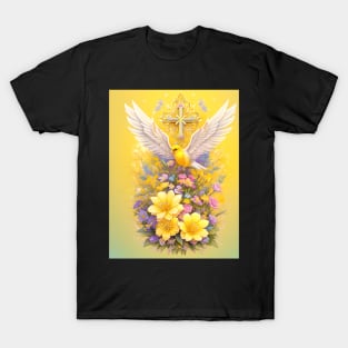 Large wing bird with cross T-Shirt